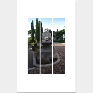 Gorizia, Italy. The castle. It stands between the walls of the ancient village, what medieval sources cite as Upper Land. Friuli Venezia Giulia. Sunny spring afternoon day (vertical) Posters and Art